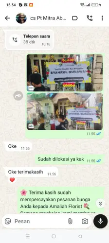 Testimonial Papan Bunga cijoro pasir