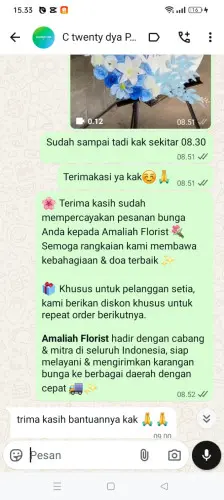 Testimonial Standing Flower cijoro pasir