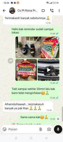Testimonial Papan Bunga cijoro pasir